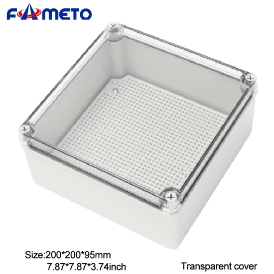 户外防水接线盒200*200*95mm 透明盖现货批发