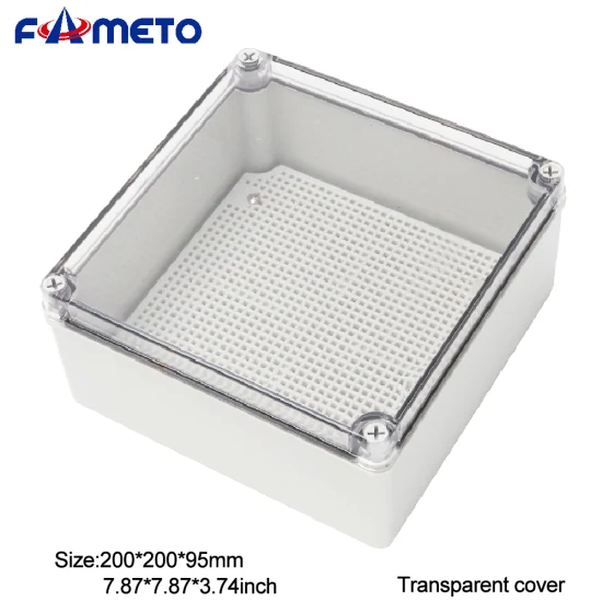 户外防水接线盒200*200*95mm 透明盖现货批发