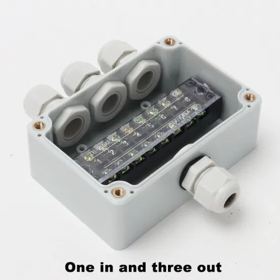 一进三出 100*68*50mm LED灯具接线盒 ABS塑料 防水防尘