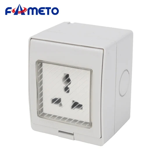 户外防水多功能三针插座 IP55 ABS 塑料