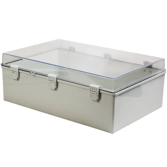 600*400*220mm PC阻燃材料透明塑料配电箱光伏箱