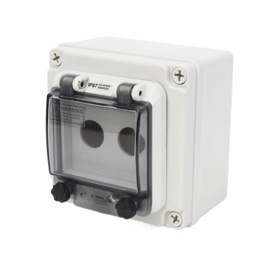 双孔IP67防水户外紧急按钮开关带接线盒