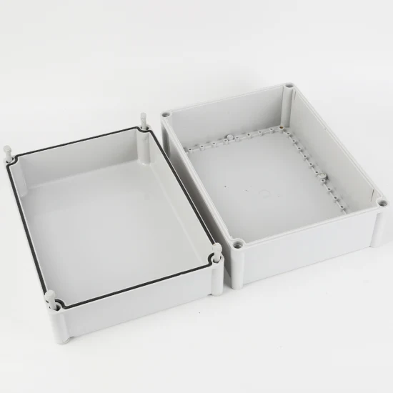 户外防水盒380X280X180mm ABS材质灰壳塑料配电箱