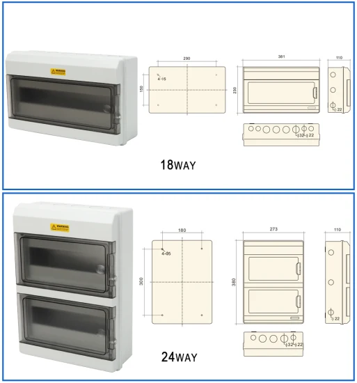 Fameto PVC 嵌入式嵌入式安装 4 6 8 12 18 路户外 Tableros 配电板外壳
